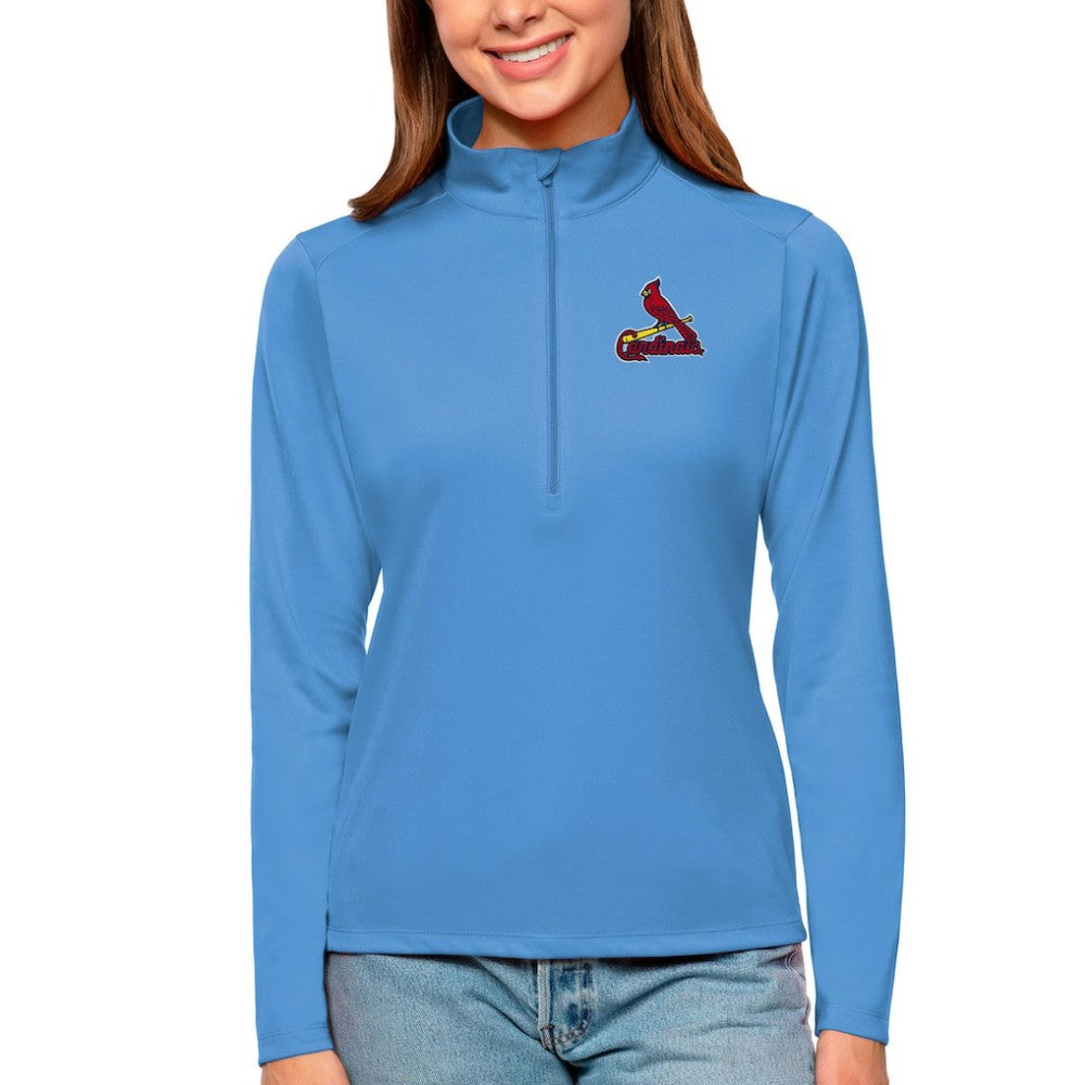 St. Louis Cardinals Antigua Women's Tribute Quarter-Zip Pullover Top - MLB Pullover