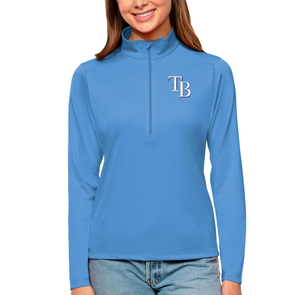 Tampa Bay Rays Antigua Women's Tribute Quarter-Zip Pullover Top - MLB Pullover