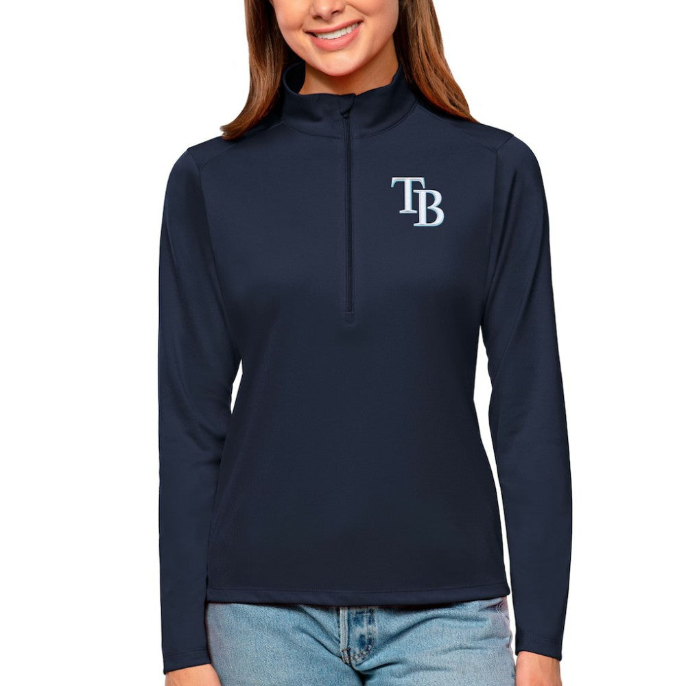 Tampa Bay Rays Antigua Women's Tribute Quarter-Zip Pullover Top - MLB Pullover