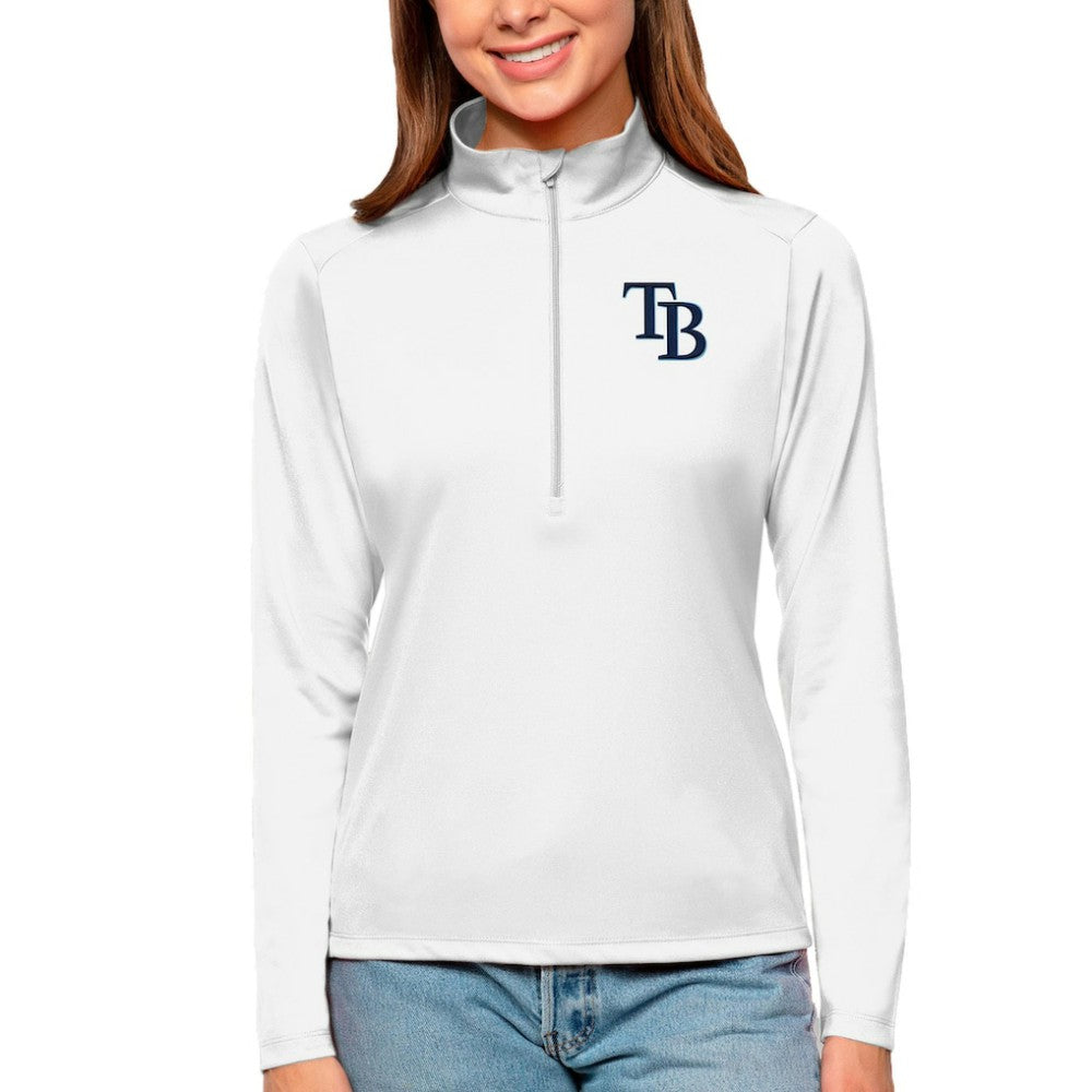Tampa Bay Rays Antigua Women's Tribute Quarter-Zip Pullover Top - MLB Pullover