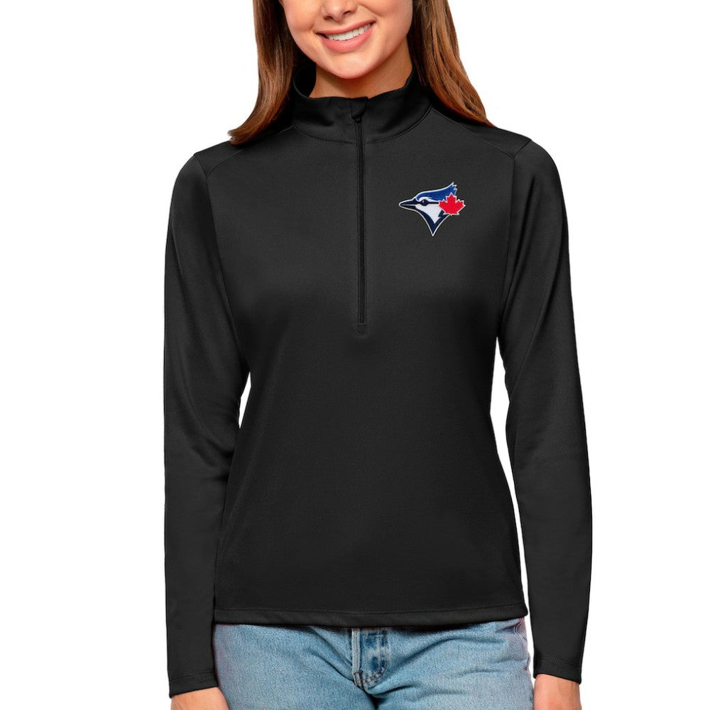 Toronto Blue Jays Antigua Women's Tribute Quarter-Zip Pullover Top - MLB Pullover