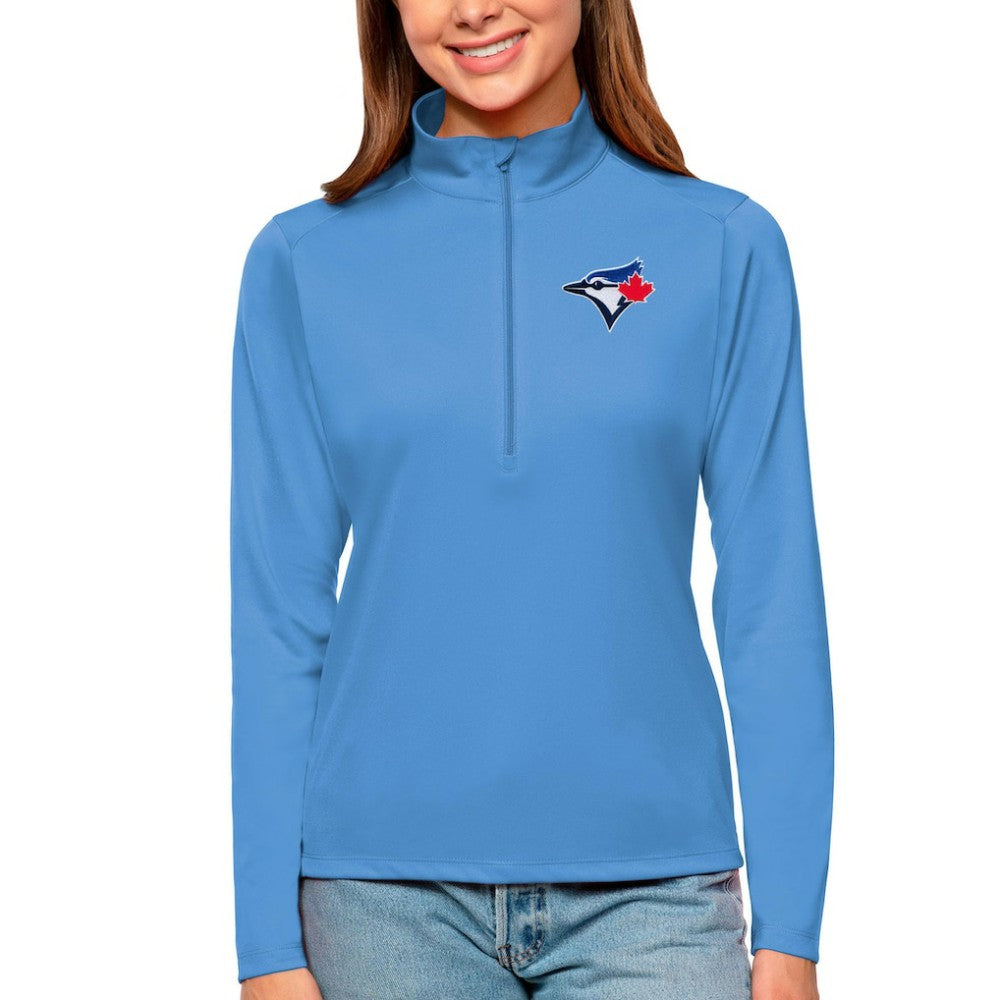 Toronto Blue Jays Antigua Women's Tribute Quarter-Zip Pullover Top - MLB Pullover