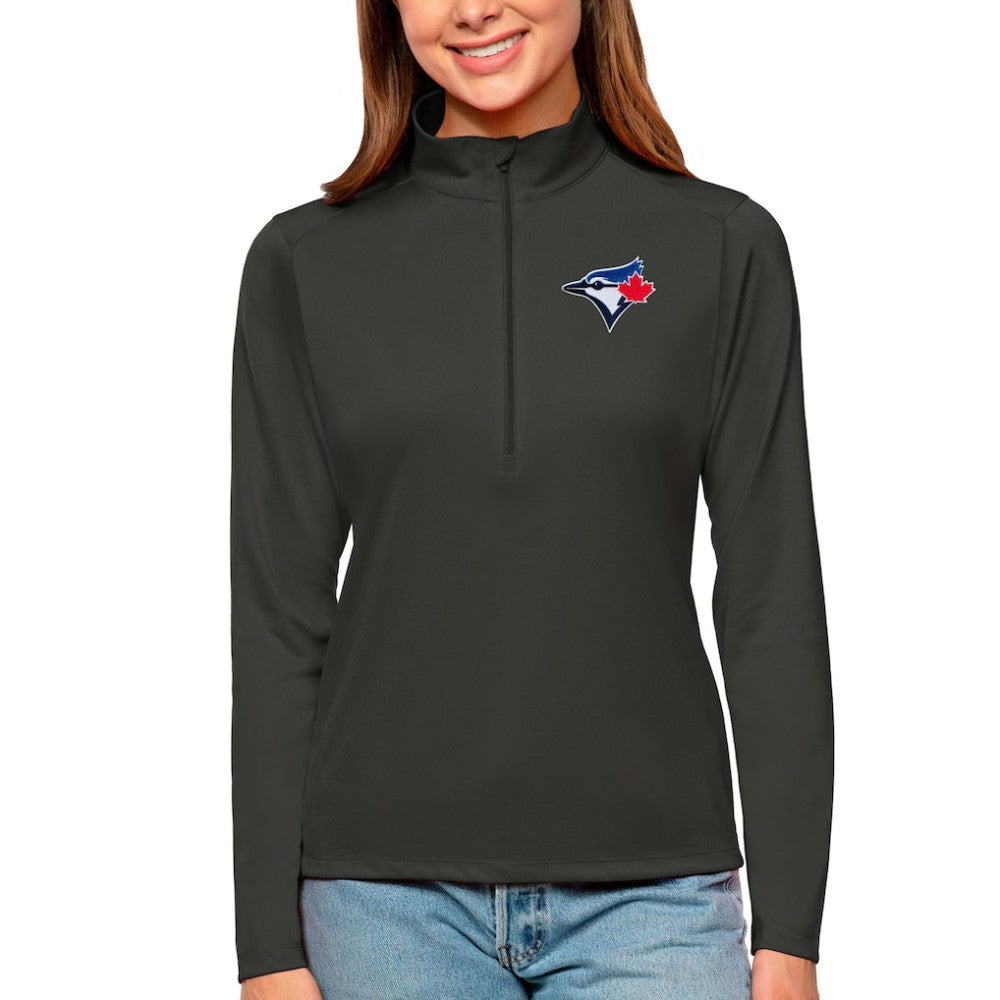 Toronto Blue Jays Antigua Women's Tribute Quarter-Zip Pullover Top - MLB Pullover