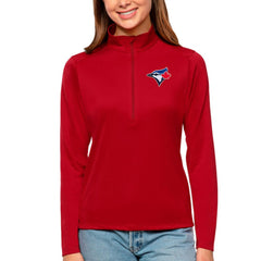 Toronto Blue Jays Antigua Women's Tribute Quarter-Zip Pullover Top - MLB Pullover