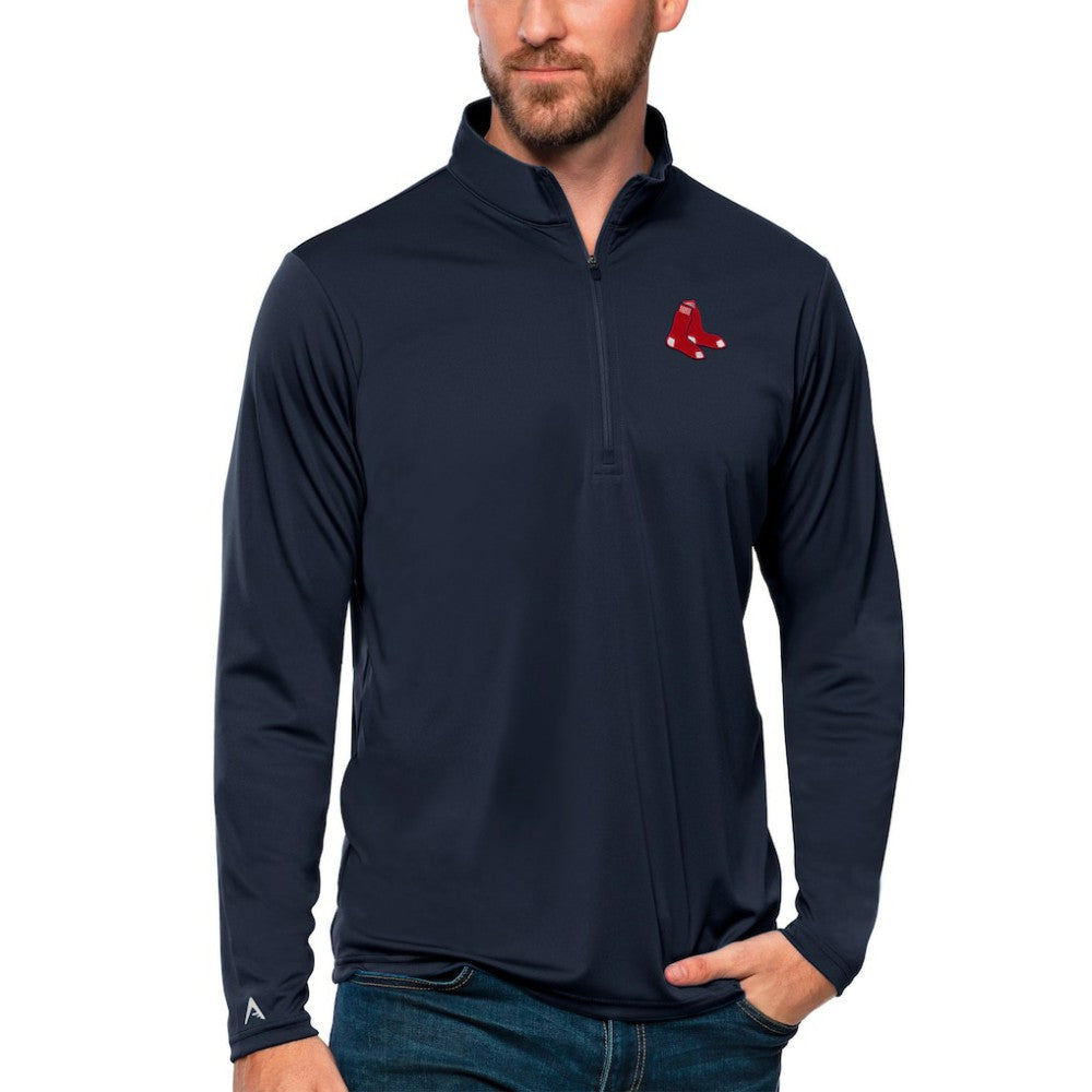 Boston Red Sox Antigua Tribute Quarter-Zip Pullover Top - MLB Pullover
