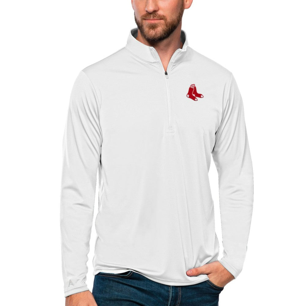 Boston Red Sox Antigua Tribute Quarter-Zip Pullover Top - MLB Pullover