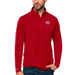 Cincinnati Reds Antigua Tribute Quarter-Zip Pullover Top - MLB Pullover