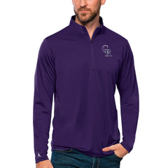 Colorado Rockies Antigua Tribute Quarter-Zip Pullover Top - MLB Pullover