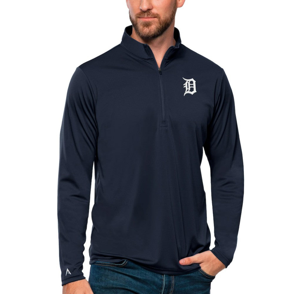 Detroit Tigers Antigua Tribute Quarter-Zip Pullover Top - MLB Pullover