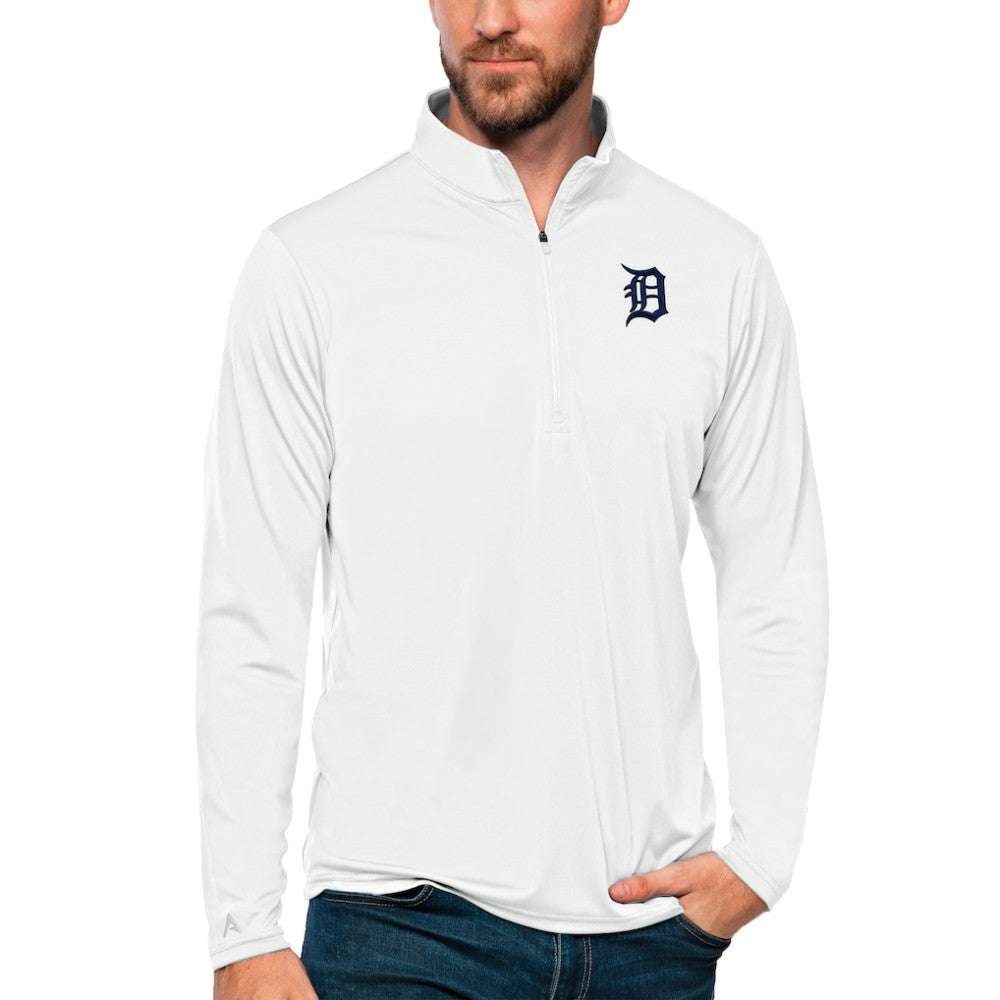 Detroit Tigers Antigua Tribute Quarter-Zip Pullover Top - MLB Pullover