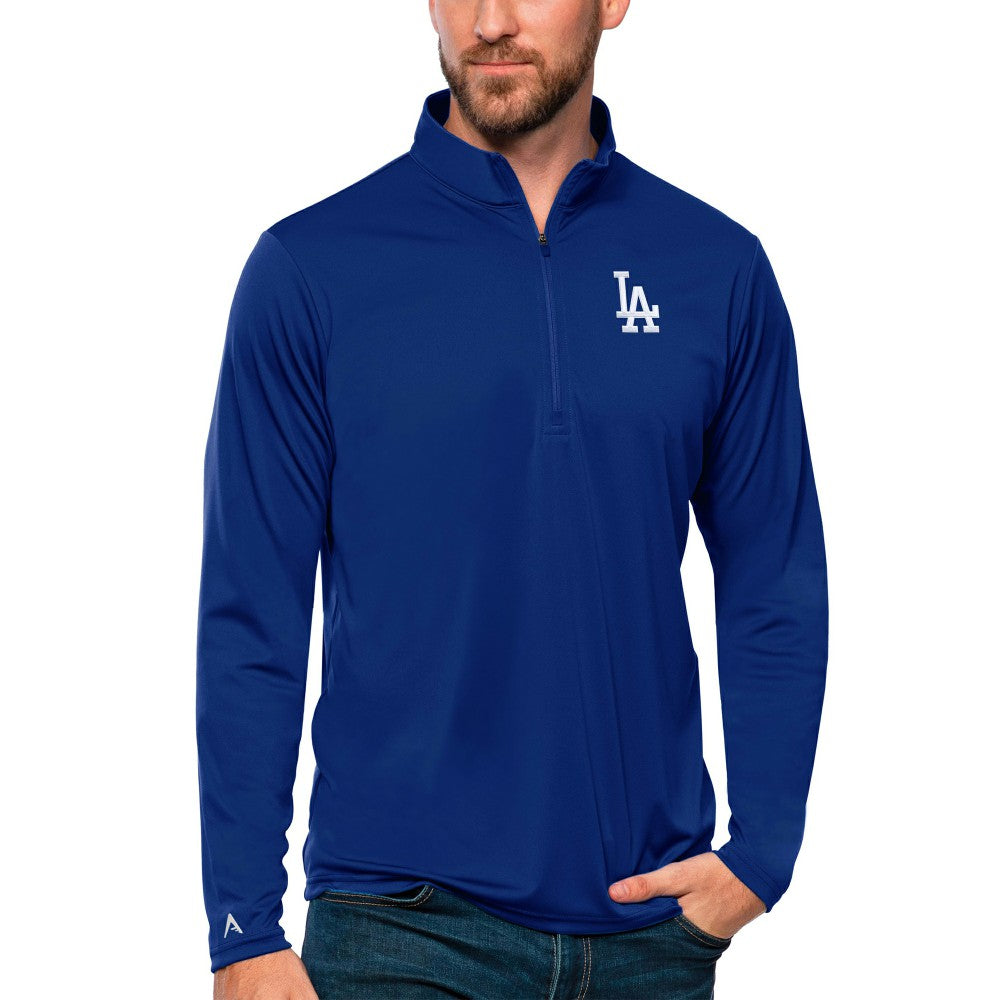Los Angeles Dodgers Antigua Tribute Quarter-Zip Pullover Top - MLB Pullover