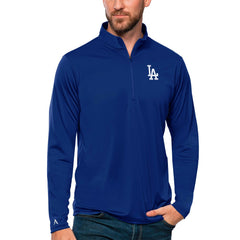 Los Angeles Dodgers Antigua Tribute Quarter-Zip Pullover Top - MLB Pullover