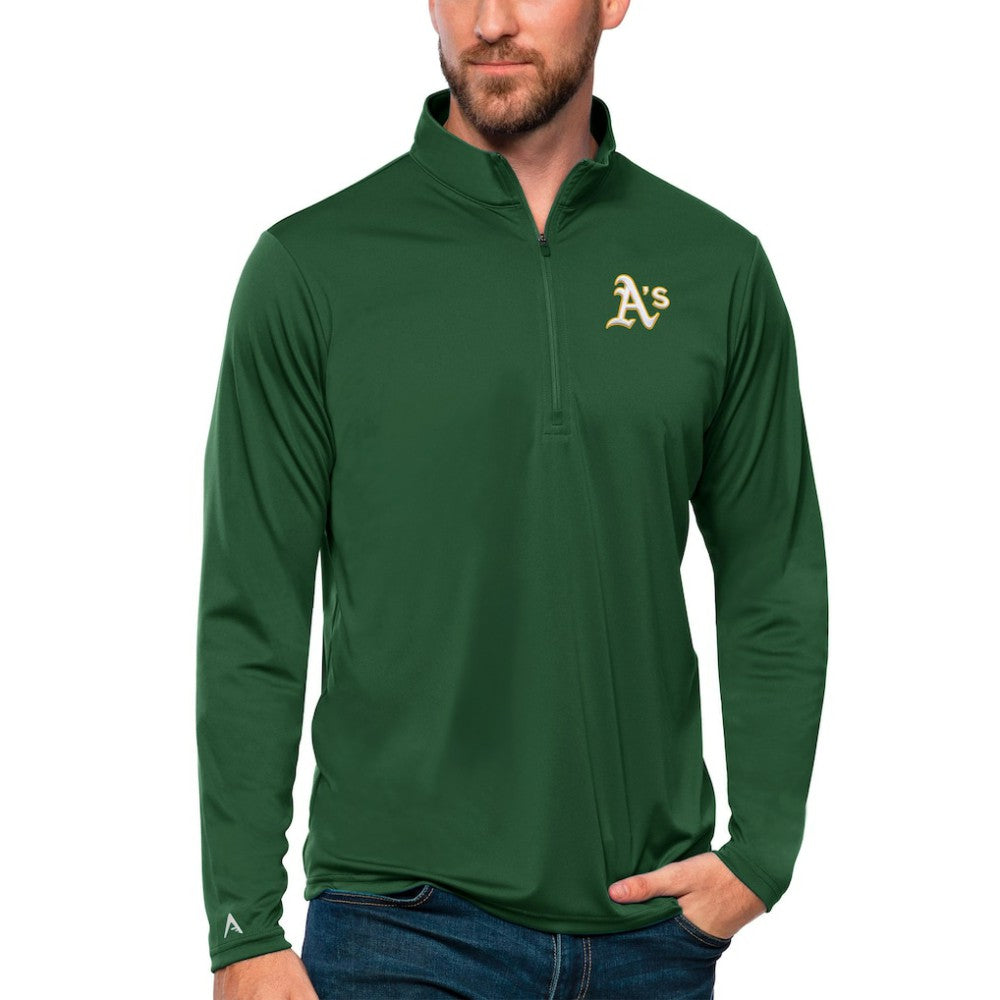 Athletics Antigua Tribute Quarter-Zip Pullover Top - MLB Pullover
