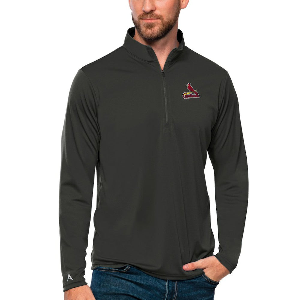 St. Louis Cardinals Antigua Tribute Quarter-Zip Pullover Top - MLB Pullover