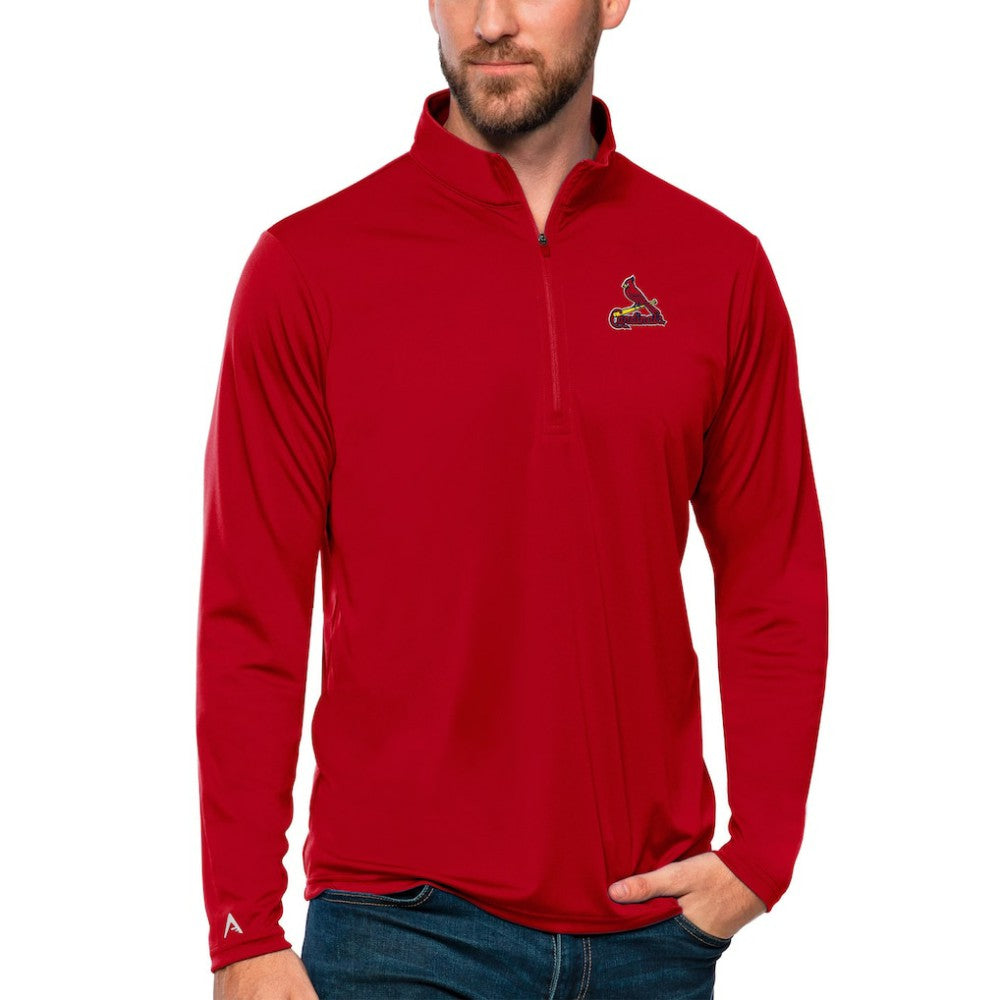 St. Louis Cardinals Antigua Tribute Quarter-Zip Pullover Top - MLB Pullover