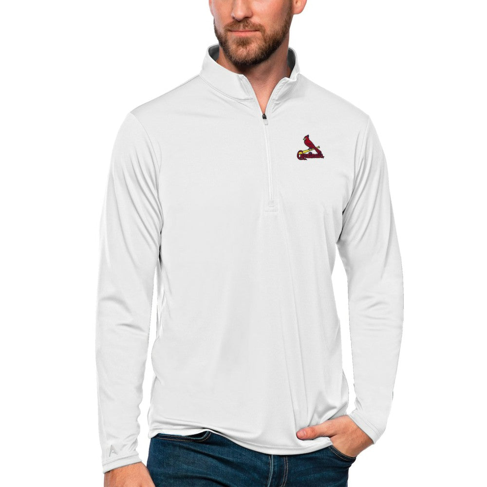 St. Louis Cardinals Antigua Tribute Quarter-Zip Pullover Top - MLB Pullover