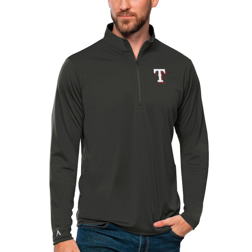 Texas Rangers Antigua Tribute Quarter-Zip Pullover Top - MLB Pullover