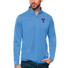Texas Rangers Antigua Tribute Quarter-Zip Pullover Top - MLB Pullover