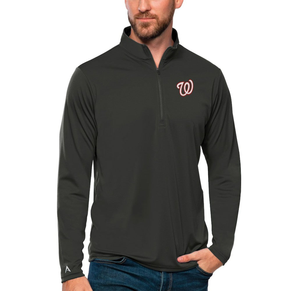 Washington Nationals Antigua Tribute Quarter-Zip Pullover Top - MLB Pullover