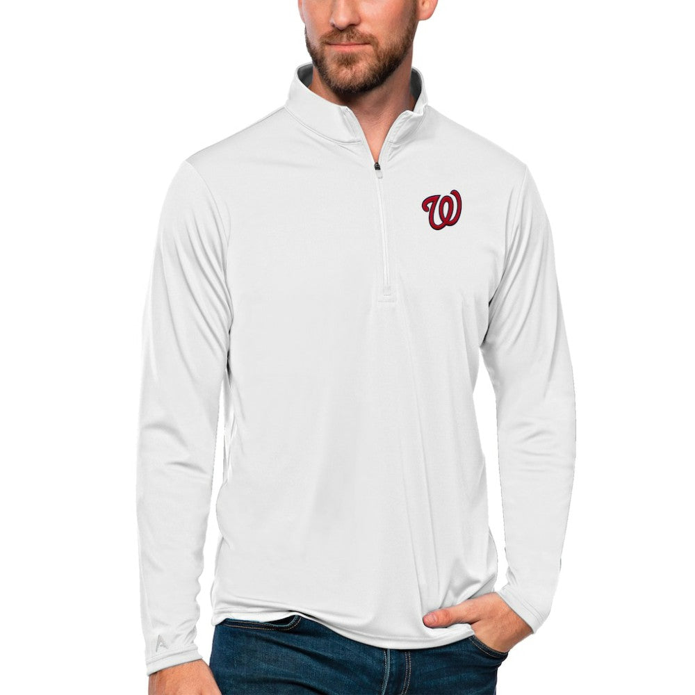 Washington Nationals Antigua Tribute Quarter-Zip Pullover Top - MLB Pullover