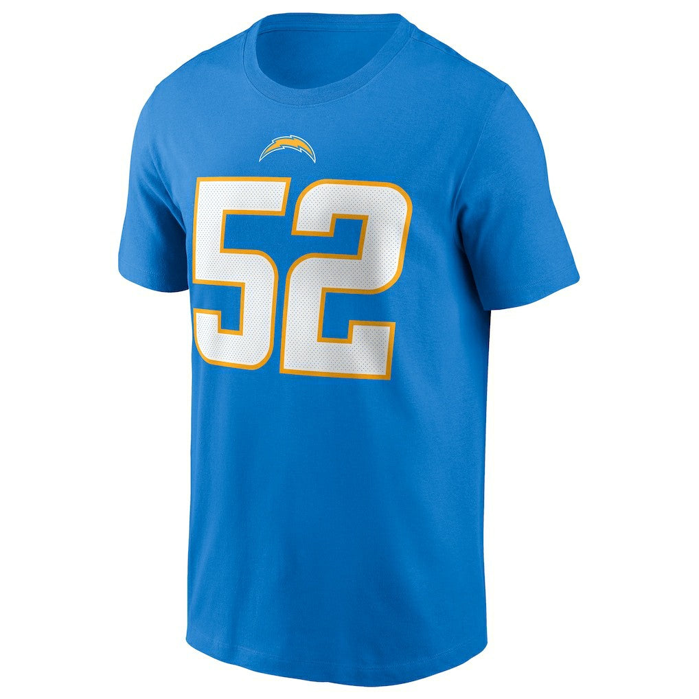 Los Angeles Chargers Khalil Mack  Player Name & Number T-Shirt | NFL Discount