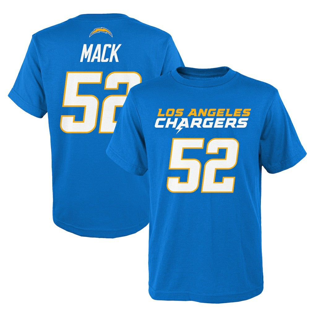 Los Angeles Chargers Khalil Mack  Youth Mainliner Player Name & Number T-Shirt | NFL US