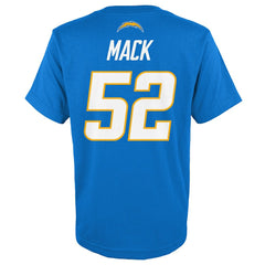 Los Angeles Chargers Khalil Mack  Youth Mainliner Player Name & Number T-Shirt | NFL US