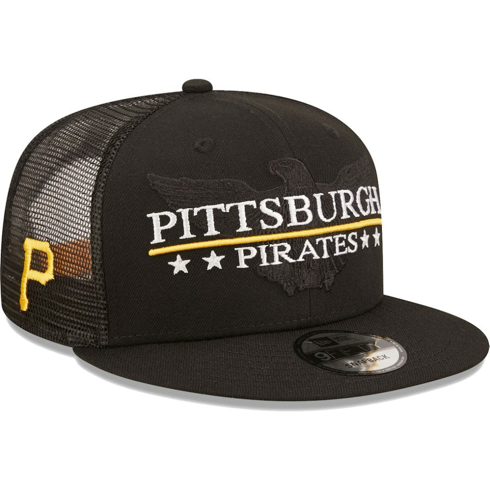 Pittsburgh Pirates New Era Patriot Trucker 9FIFTY Snapback Hat - MLB Hats