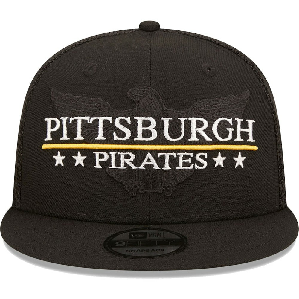 Pittsburgh Pirates New Era Patriot Trucker 9FIFTY Snapback Hat - MLB Hats