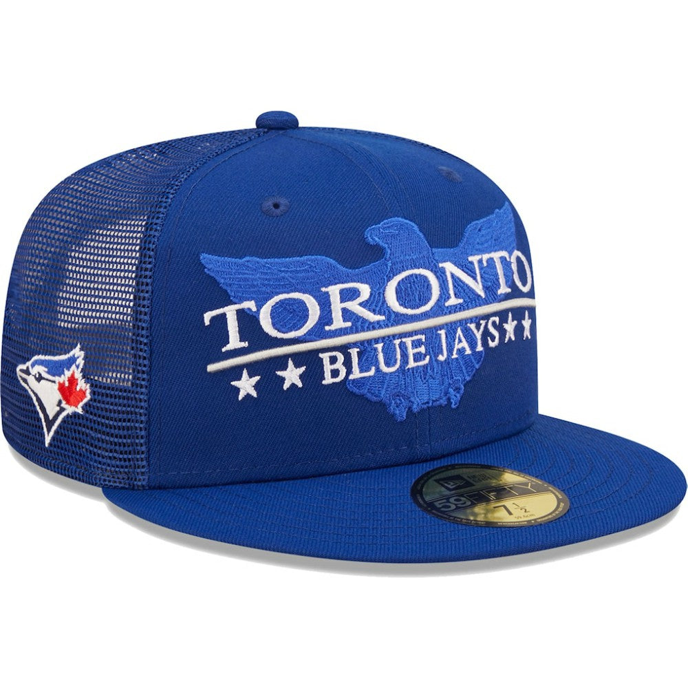 Toronto Blue Jays New Era Patriot Trucker 9FIFTY Snapback Hat - MLB Hats