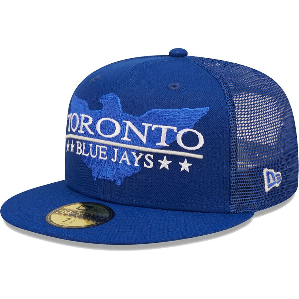 Toronto Blue Jays New Era Patriot Trucker 9FIFTY Snapback Hat - MLB Hats