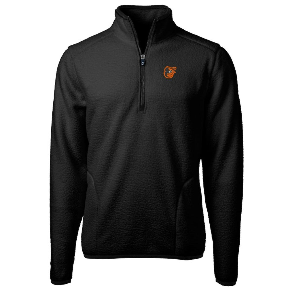 Baltimore Orioles Cutter & Buck Big & Tall Cascade Eco Sherpa Fleece Quarter-Zip Pullover Jacket - MLB Jackets