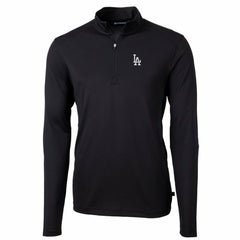 Los Angeles Dodgers Cutter & Buck Big & Tall Virtue Eco Pique Quarter-Zip Pullover Jacket - MLB Jackets