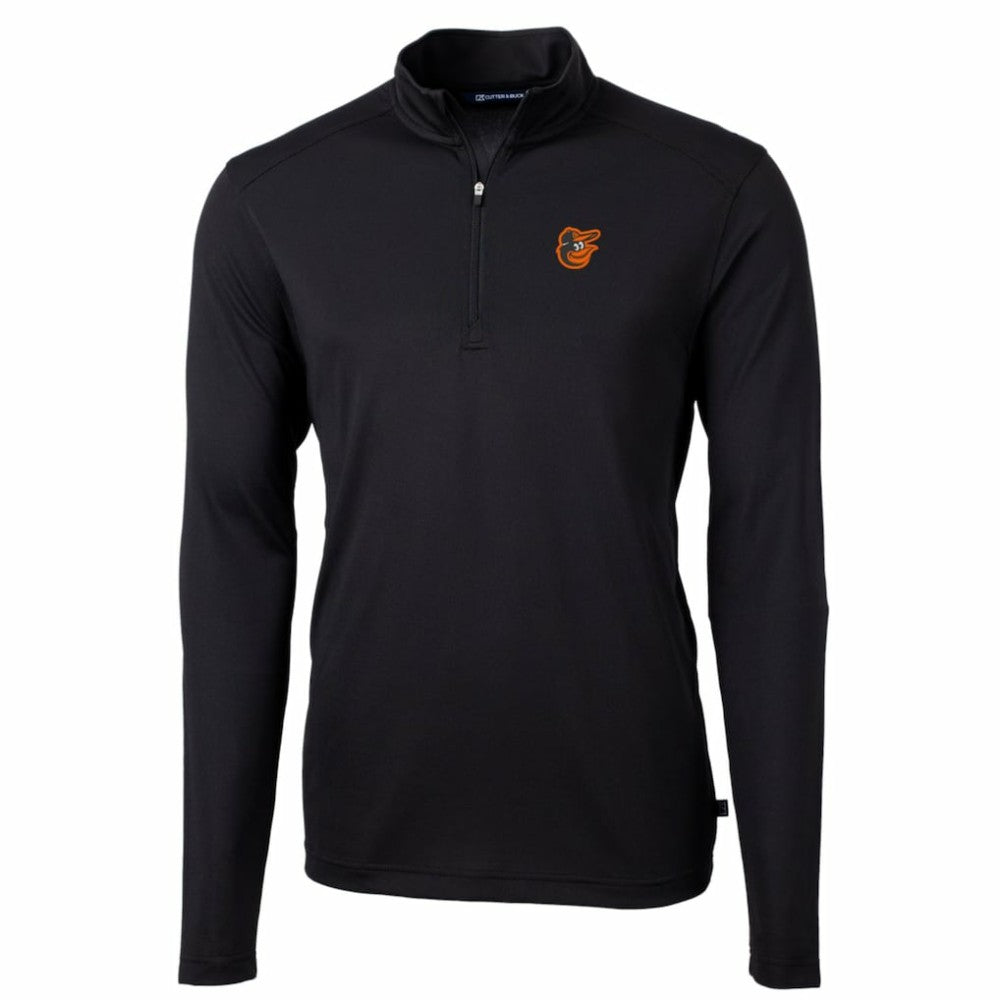 Baltimore Orioles Cutter & Buck Big & Tall Virtue Eco Pique Quarter-Zip Pullover Jacket - MLB Jackets