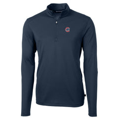 Chicago Cubs Cutter & Buck Big & Tall Virtue Eco Pique Quarter-Zip Pullover Jacket - MLB Jackets