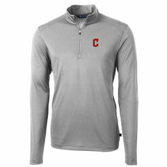 Cleveland Guardians Cutter & Buck Big & Tall Virtue Eco Pique Quarter-Zip Pullover Jacket - MLB Jackets