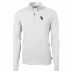 Colorado Rockies Cutter & Buck Big & Tall Virtue Eco Pique Quarter-Zip Pullover Jacket - MLB Jackets