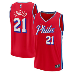 Red Joel Embiid Philadelphia 76ers Fast Break Replica Player Jersey | NBA
