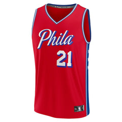 Red Joel Embiid Philadelphia 76ers Fast Break Replica Player Jersey | NBA