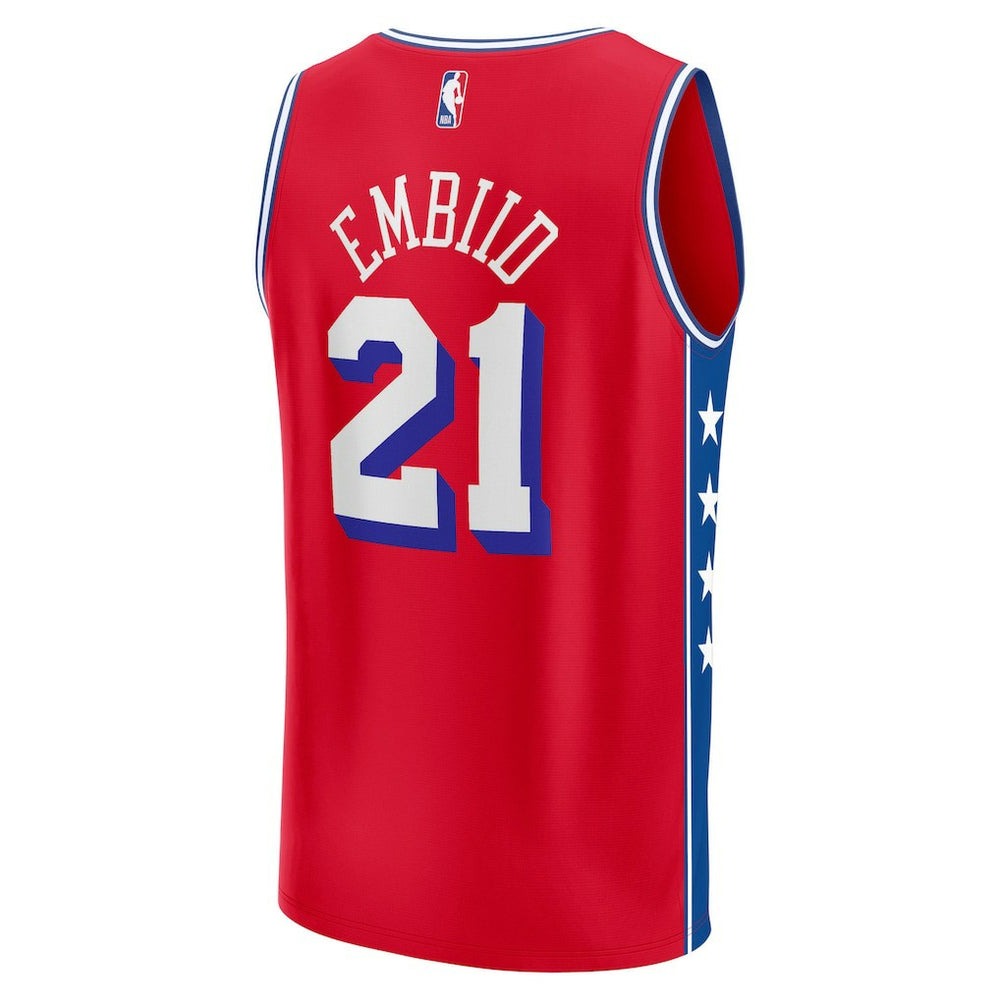 Red Joel Embiid Philadelphia 76ers Fast Break Replica Player Jersey | NBA