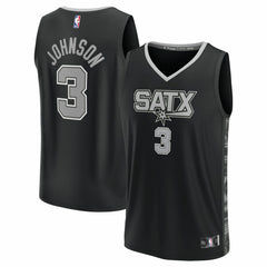 Black Keldon Johnson San Antonio Spurs Fast Break Replica Player Jersey | NBA