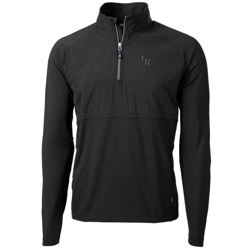 Colorado Rockies Cutter & Buck Adapt Eco Knit Hybrid Recycled Quarter-Zip Pullover Jacket - MLB Jackets
