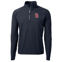 St. Louis Cardinals Cutter & Buck Adapt Eco Knit Hybrid Recycled Quarter-Zip Pullover Jacket - MLB Jackets