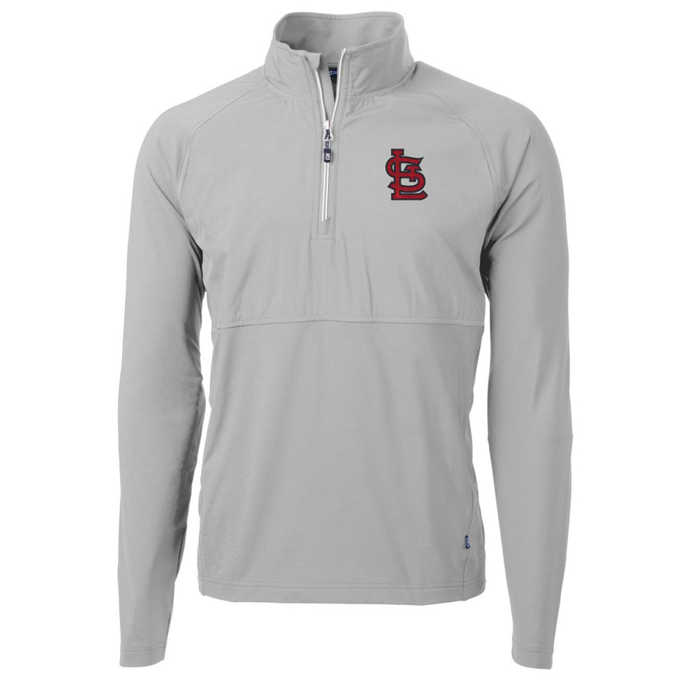 St. Louis Cardinals Cutter & Buck Adapt Eco Knit Hybrid Recycled Quarter-Zip Pullover Jacket - MLB Jackets