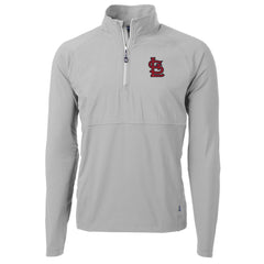St. Louis Cardinals Cutter & Buck Adapt Eco Knit Hybrid Recycled Quarter-Zip Pullover Jacket - MLB Jackets