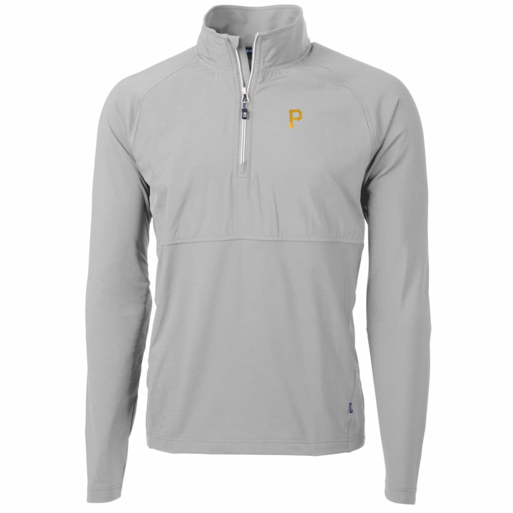 Pittsburgh Pirates Cutter & Buck Adapt Eco Knit Hybrid Recycled Quarter-Zip Pullover Jacket - MLB Jackets
