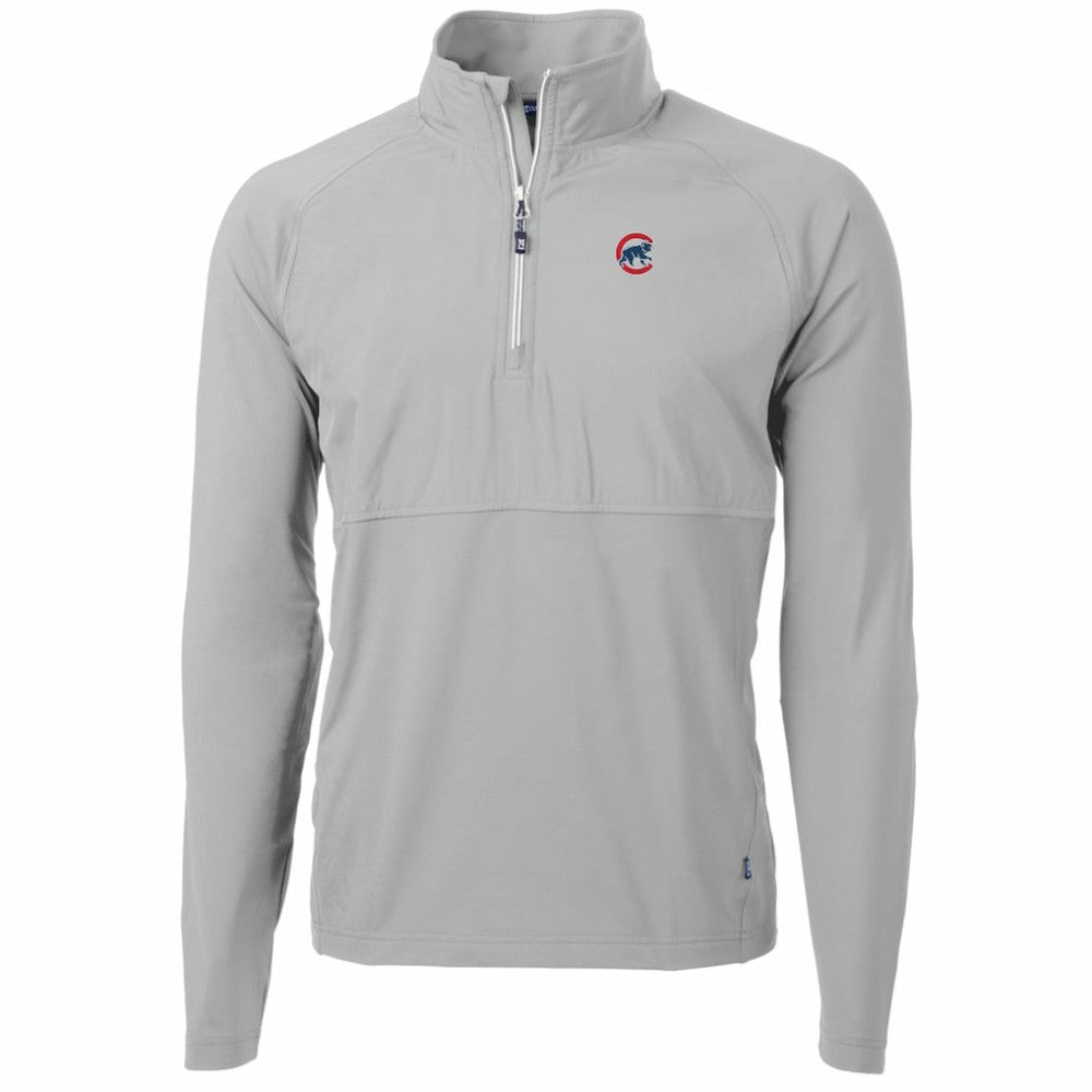 Chicago Cubs Cutter & Buck Adapt Eco Knit Hybrid Recycled Quarter-Zip Pullover Jacket - MLB Jackets
