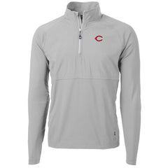 Cincinnati Reds Cutter & Buck Adapt Eco Knit Hybrid Recycled Quarter-Zip Pullover Jacket - MLB Jackets