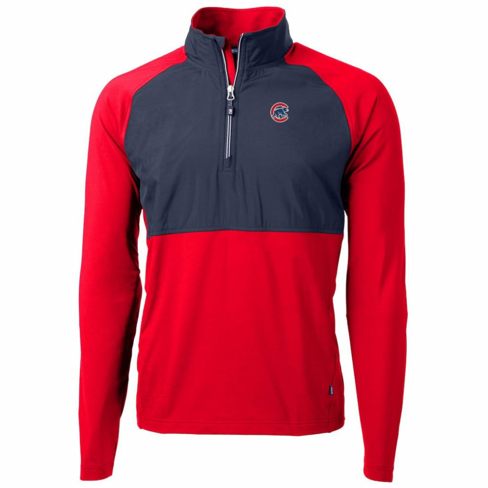 Chicago Cubs Cutter & Buck Adapt Eco Knit Hybrid Recycled Quarter-Zip Pullover Jacket - MLB Jackets