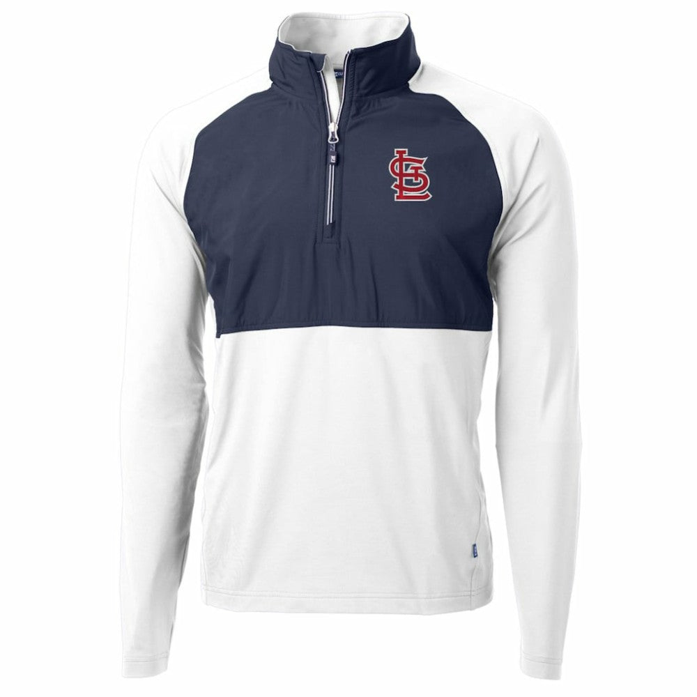 St. Louis Cardinals Cutter & Buck Adapt Eco Knit Hybrid Recycled Quarter-Zip Pullover Jacket - MLB Jackets